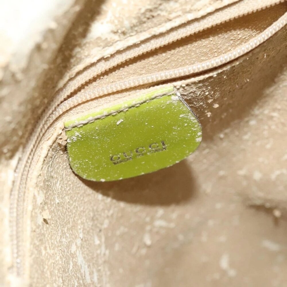 GUCCI Bamboo Body Bag Patent leather Green - Picture 11 of 16